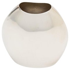 Hermès Small Silver Plate Metal Vase