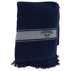HERMÈS Small Yachting Beach Towel in Marine