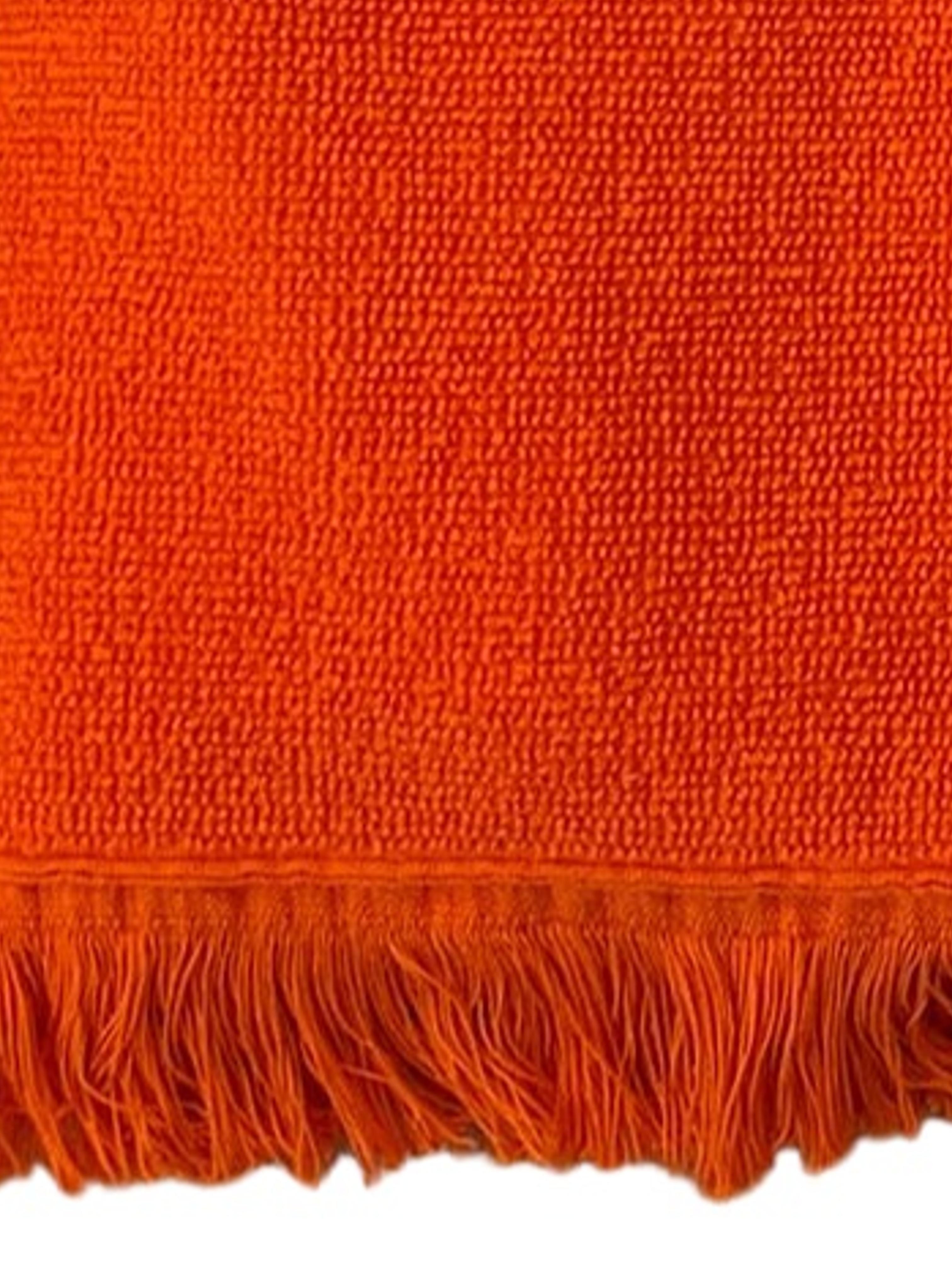Women's or Men's HERMÈS Small Yachting Beach Towel in Orange Geranium For Sale