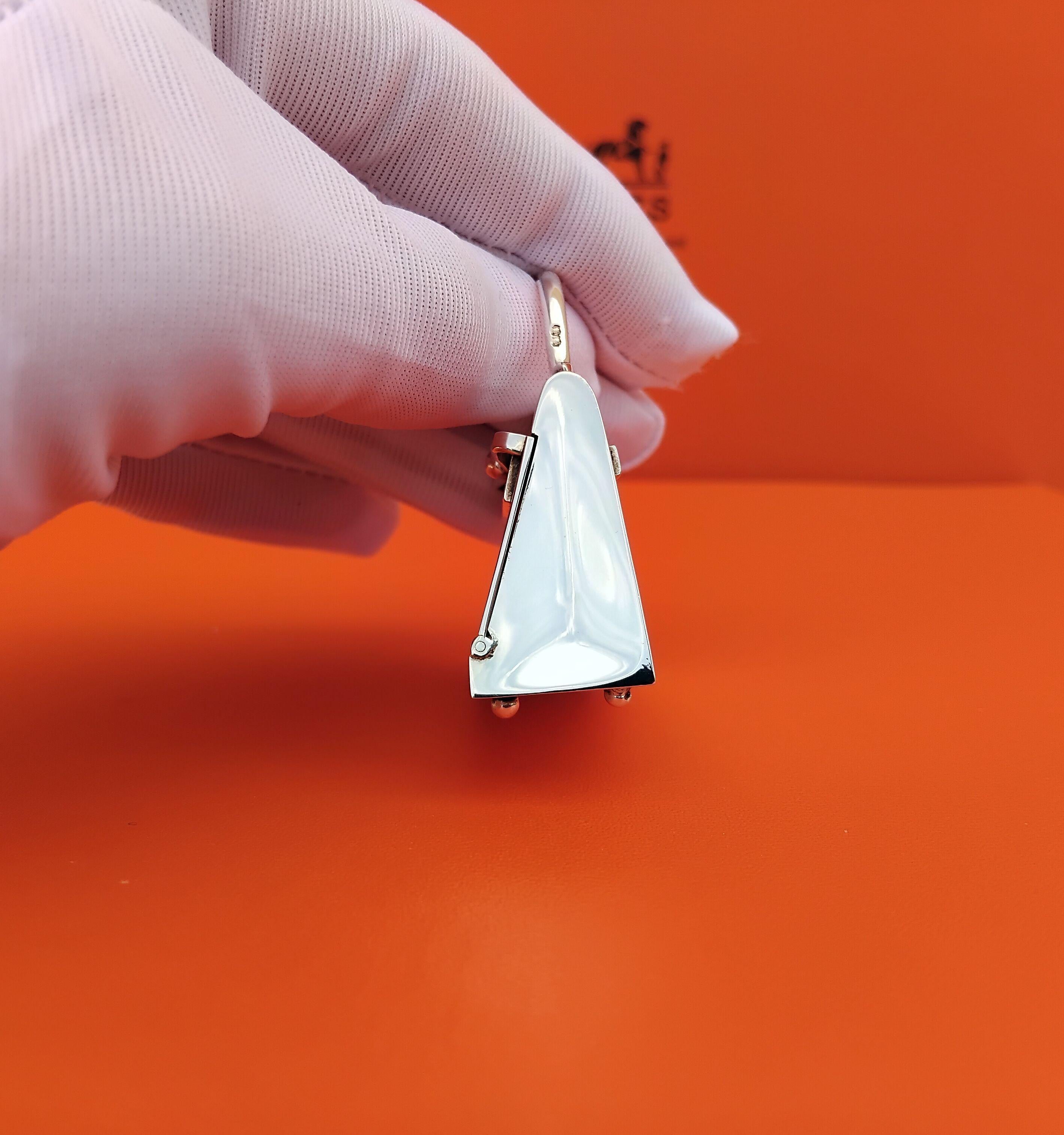 Hermès Smallest Kelly Bag Pill Box in Silver with Mirror 2