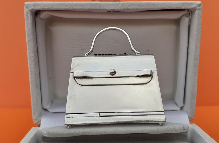 Hermès Smallest Mini Kelly Bag Ever Pill or Photo Box Sterling Silver