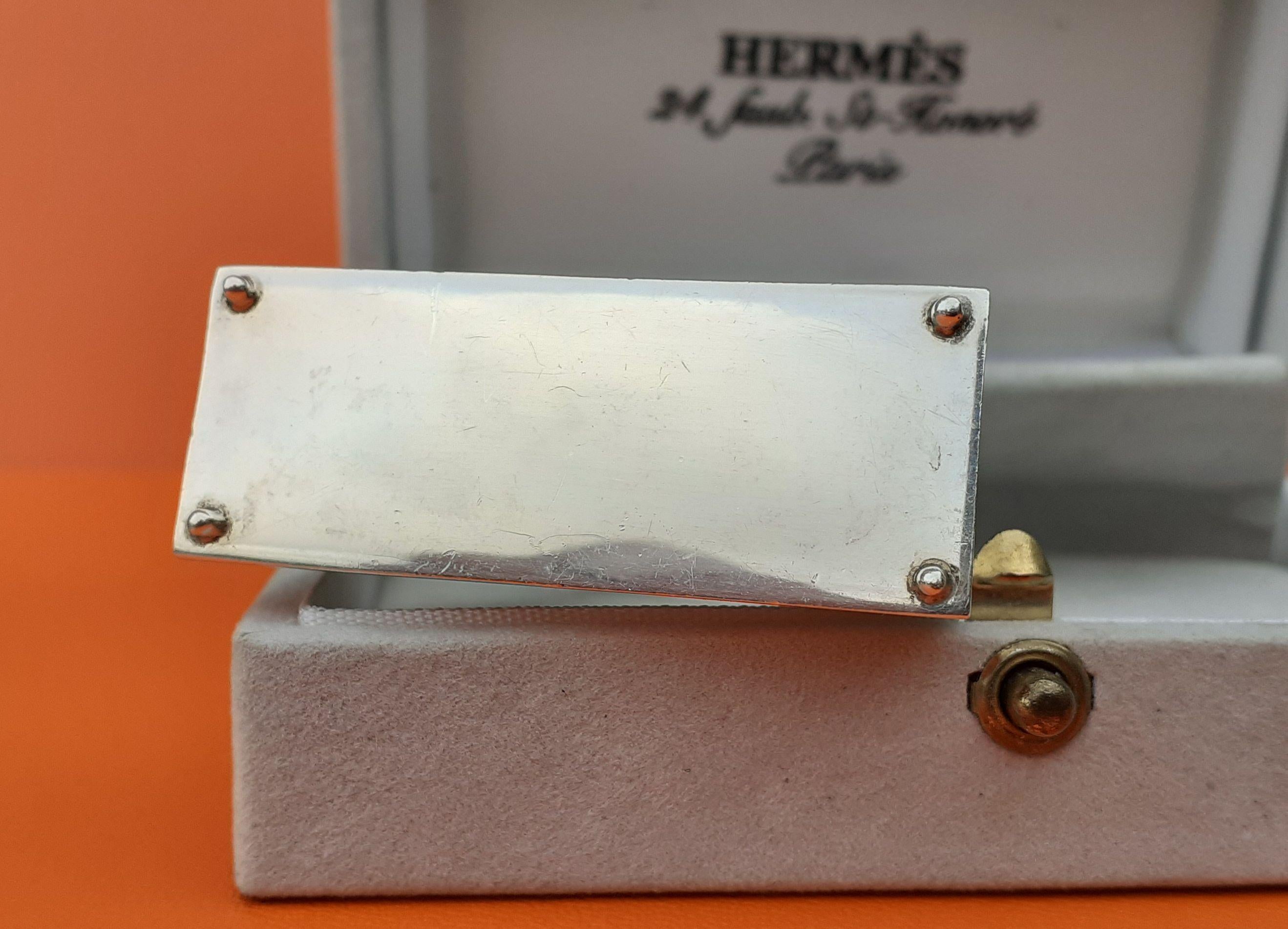 Hermès Smallest Mini Kelly Bag Ever Pill or Photo Box Sterling Silver RARE 7