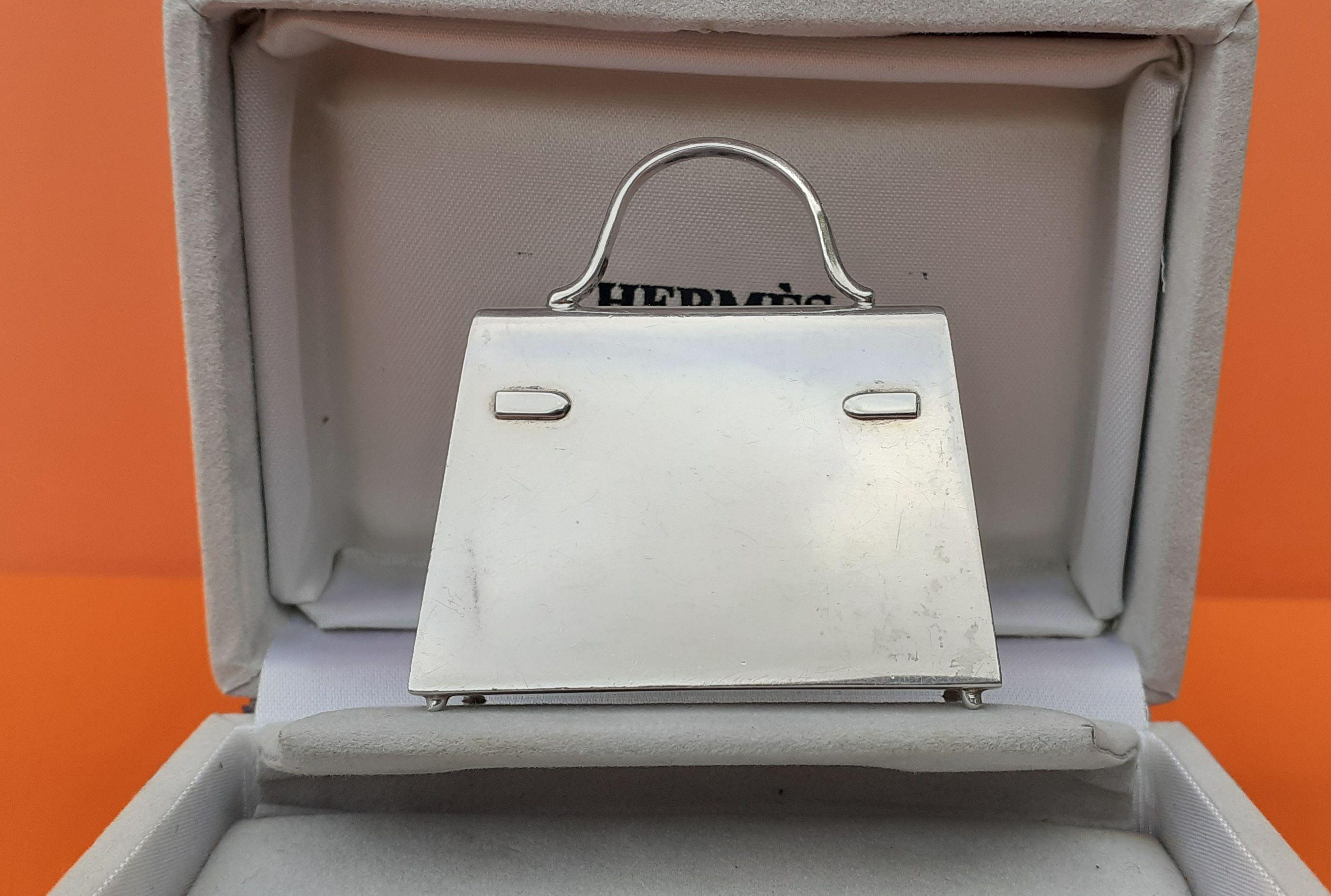 Hermès Mini Kelly Bag più piccola di sempre Scatola per pillole o foto A. Silver RARO 4