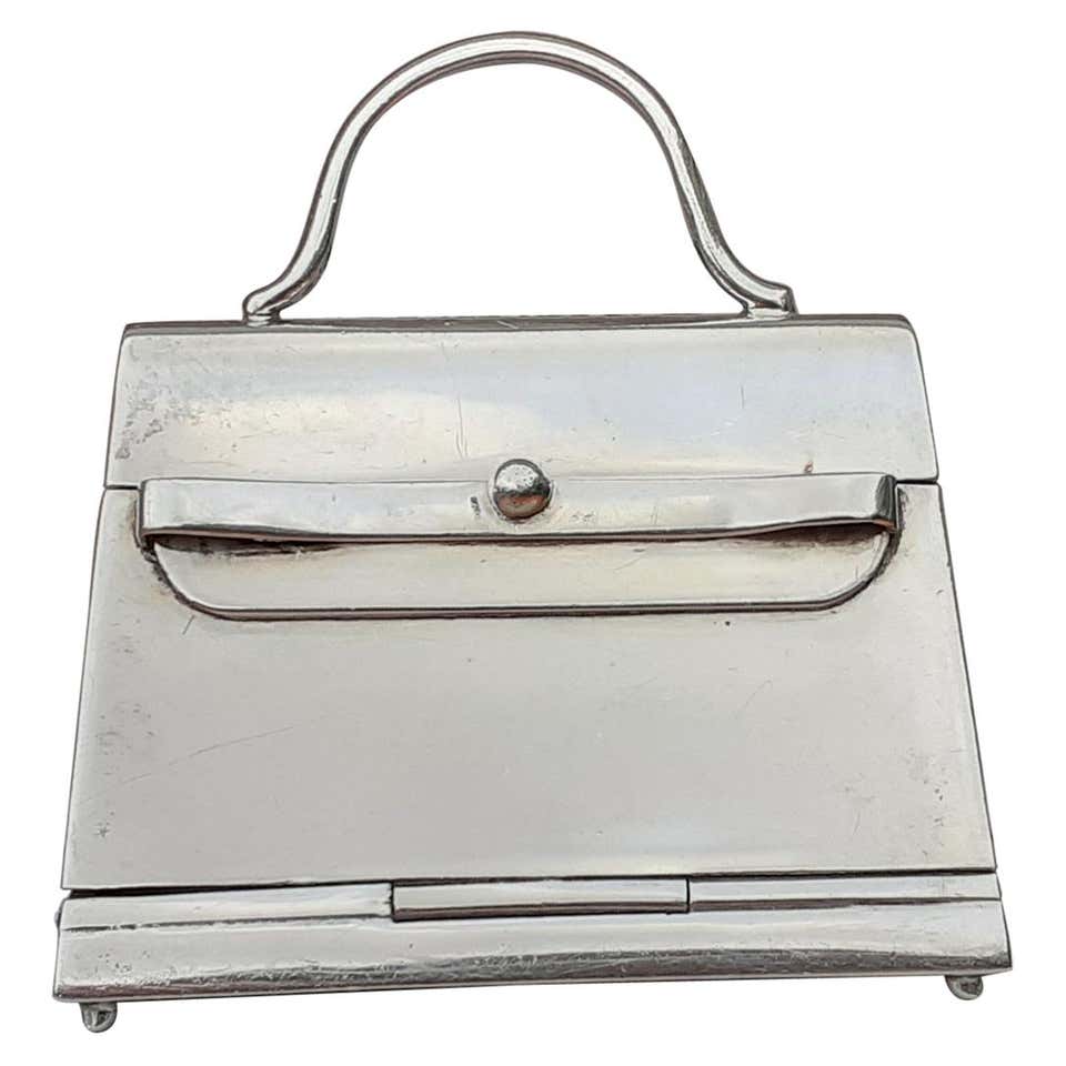Hermès Smallest Mini Kelly Bag Ever Pill or Photo Box Sterling Silver ...