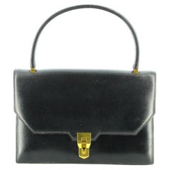 Hermès Smooth Black Leather 1960 Bag