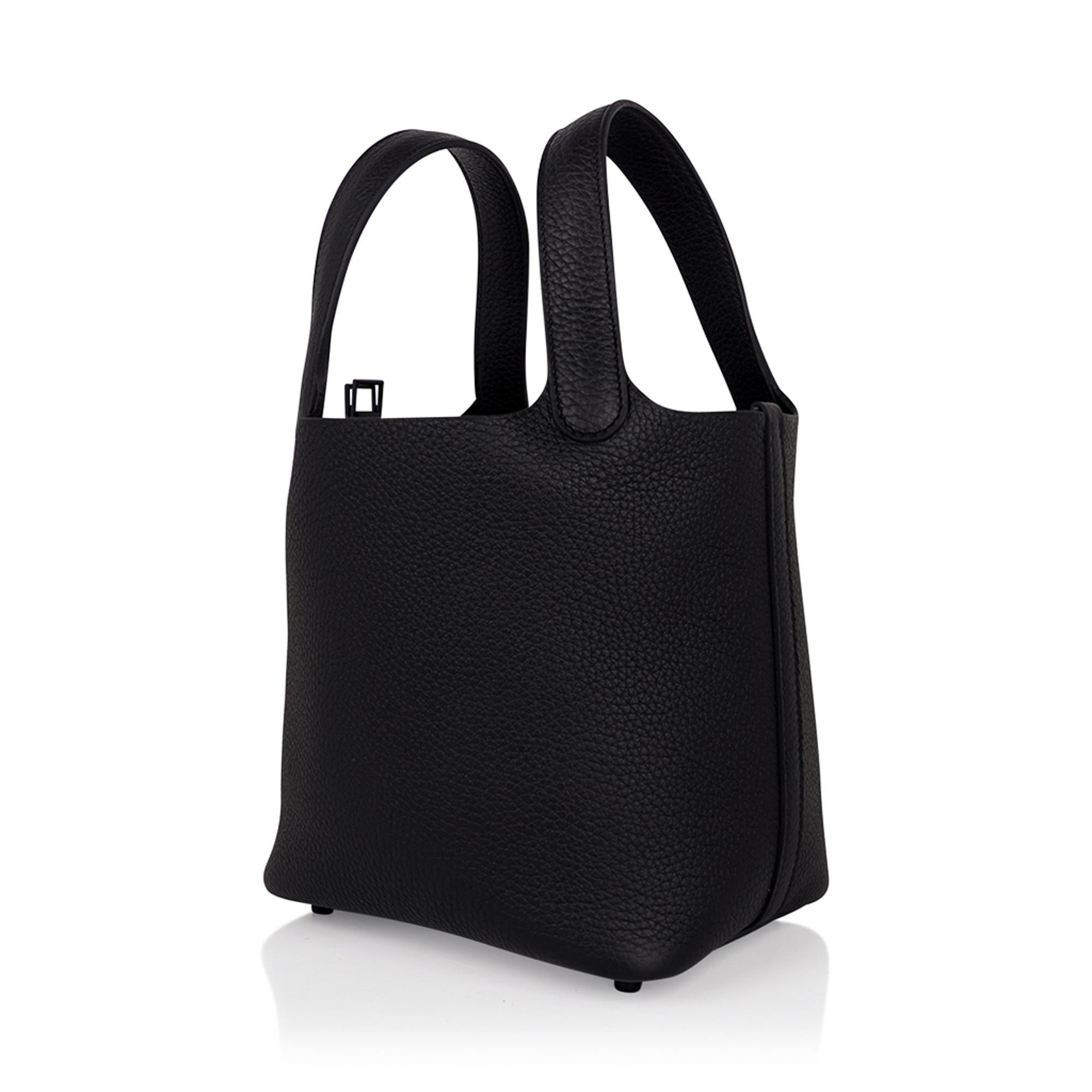 Hermes So Black Picotin Lock 18 Tote Bag Limited Edition In New Condition In Miami, FL