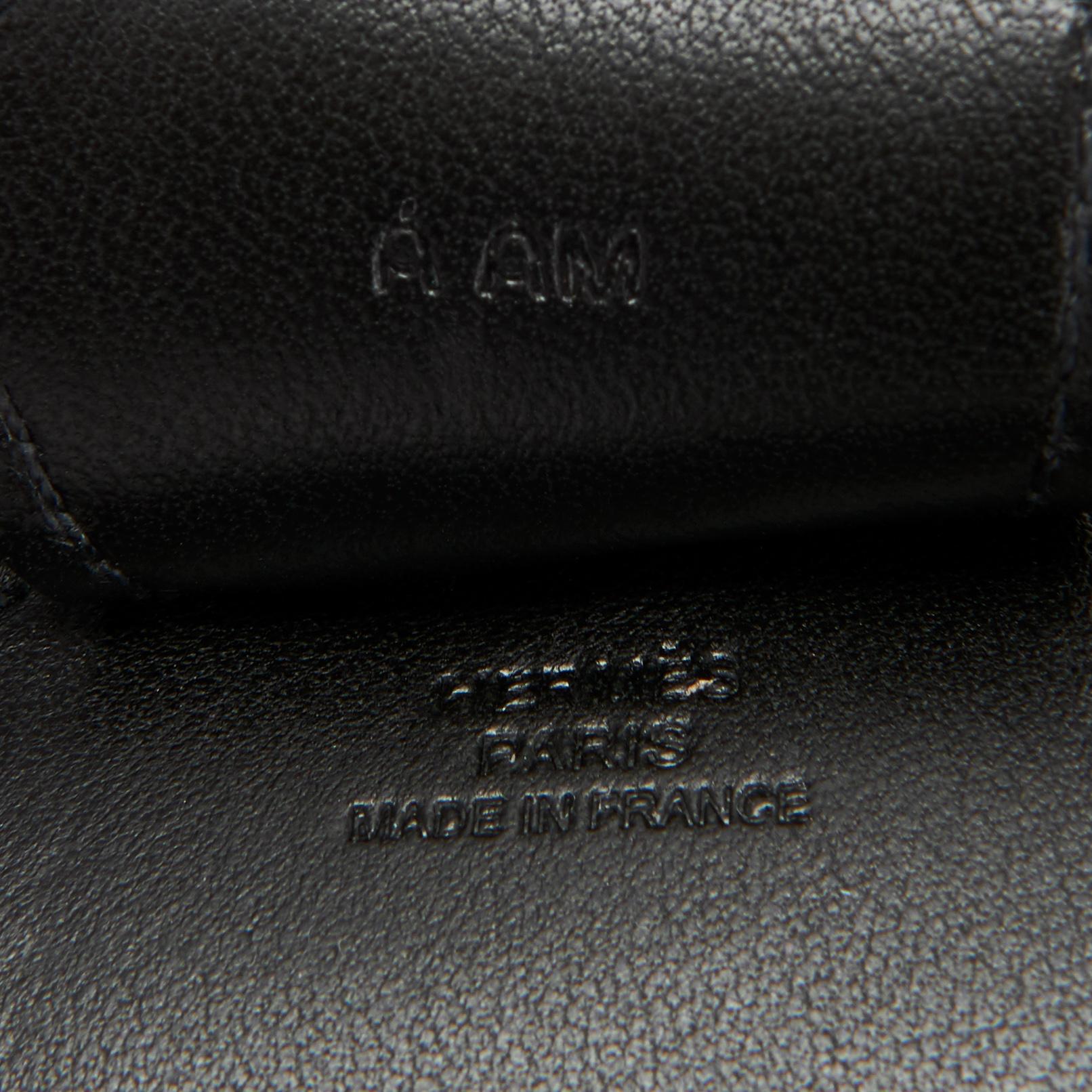 Noir Hermès - Breloque en cuir Rodeo noir GM pour Birkin Kelly en vente