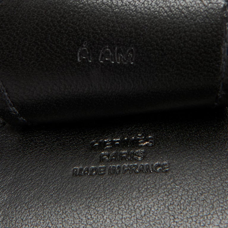 Hermes So Black Rodeo Leather Charm GM for Birkin Kelly In New Condition For Sale In New York, NY