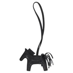 Hermes So Black Rodeo Pegasus Leather Bag Charm PM