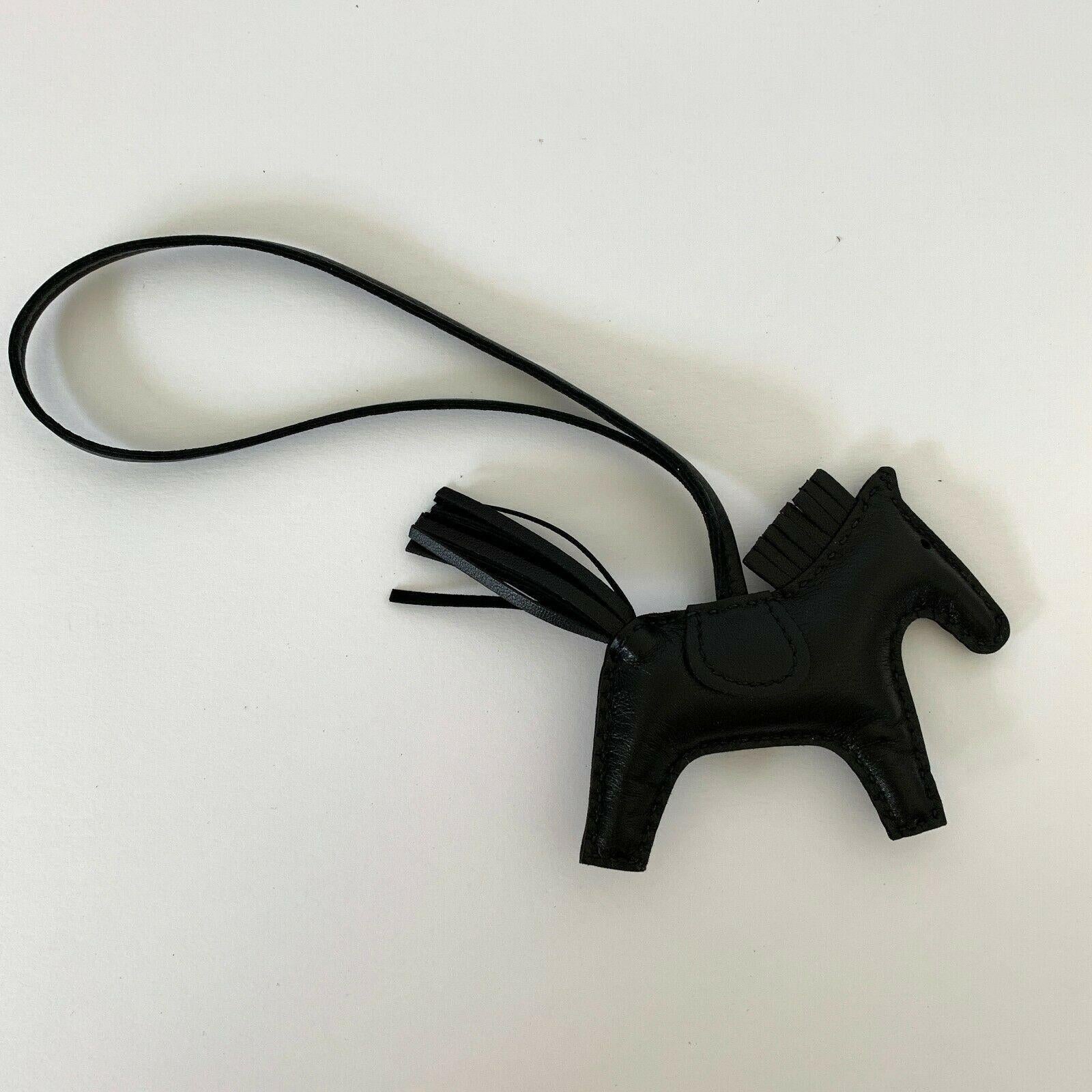 Hermes So Black Rodeo PM Bag Charm Horse New In New Condition In West Chester, PA