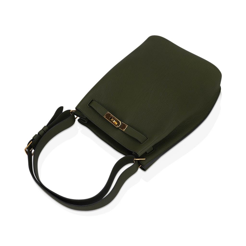 Hermes So Kelly 22 Vert Veronese Tote Shoulder Bag Gold Hardware Togo Leather 2
