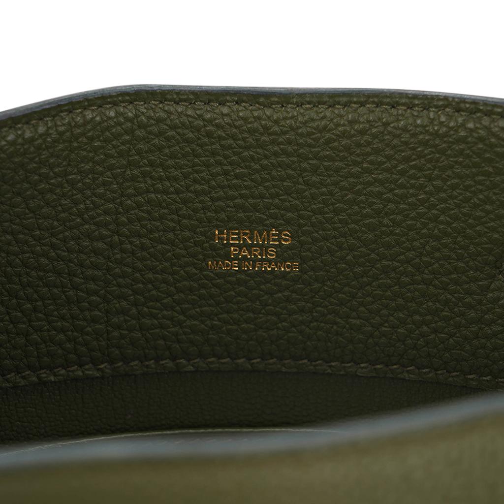 Hermes So Kelly 22 Vert Veronese Tote Shoulder Bag Gold Hardware Togo Leather 5