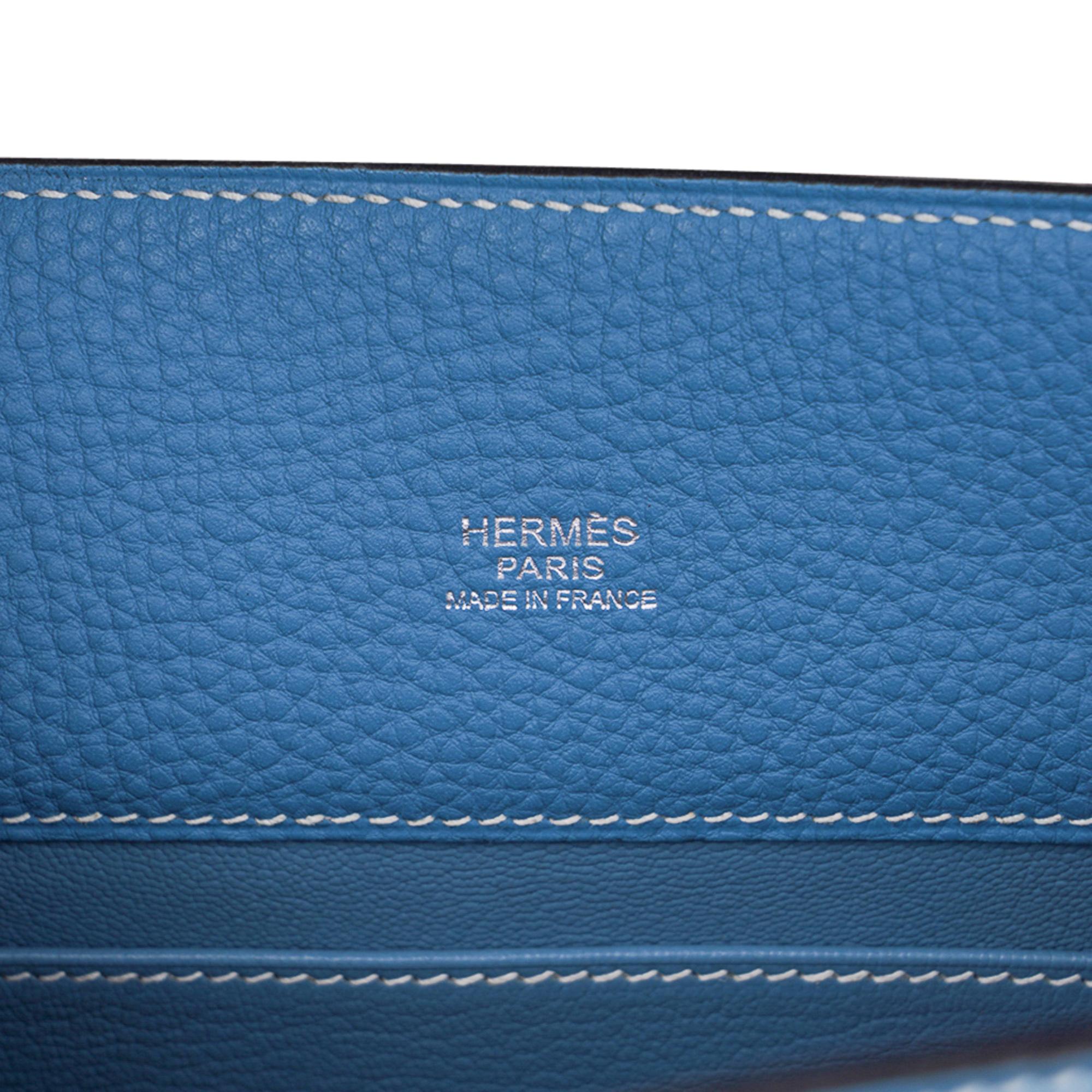Hermes  So Kelly 26 Bag Blue Jean Tote Shoulder bag 4