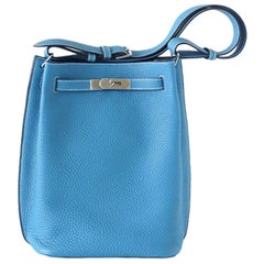 Hermes So Kelly 26 Bag Blue Jean Tote Shoulder bag