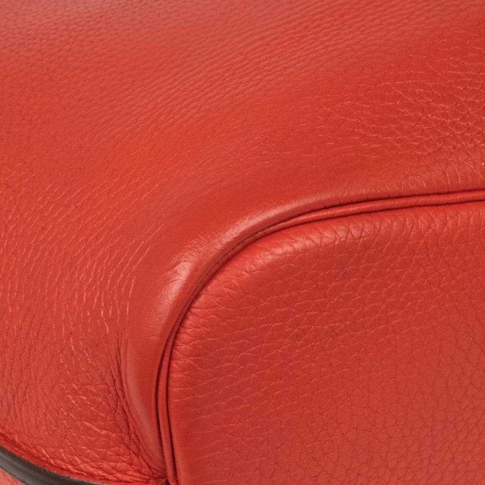 HERMÈS, So Kelly in red leather For Sale 6