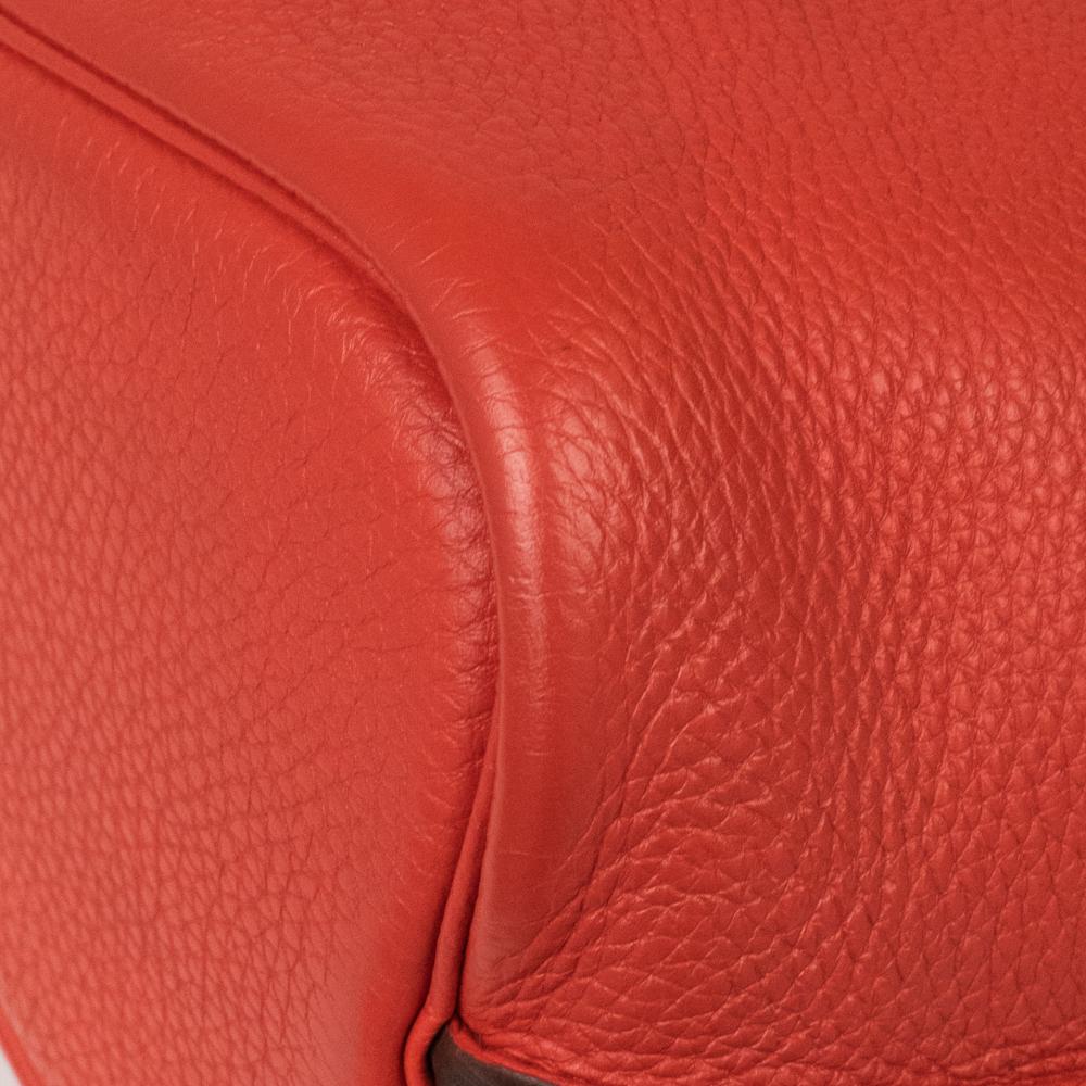 HERMÈS, So Kelly in red leather For Sale 7