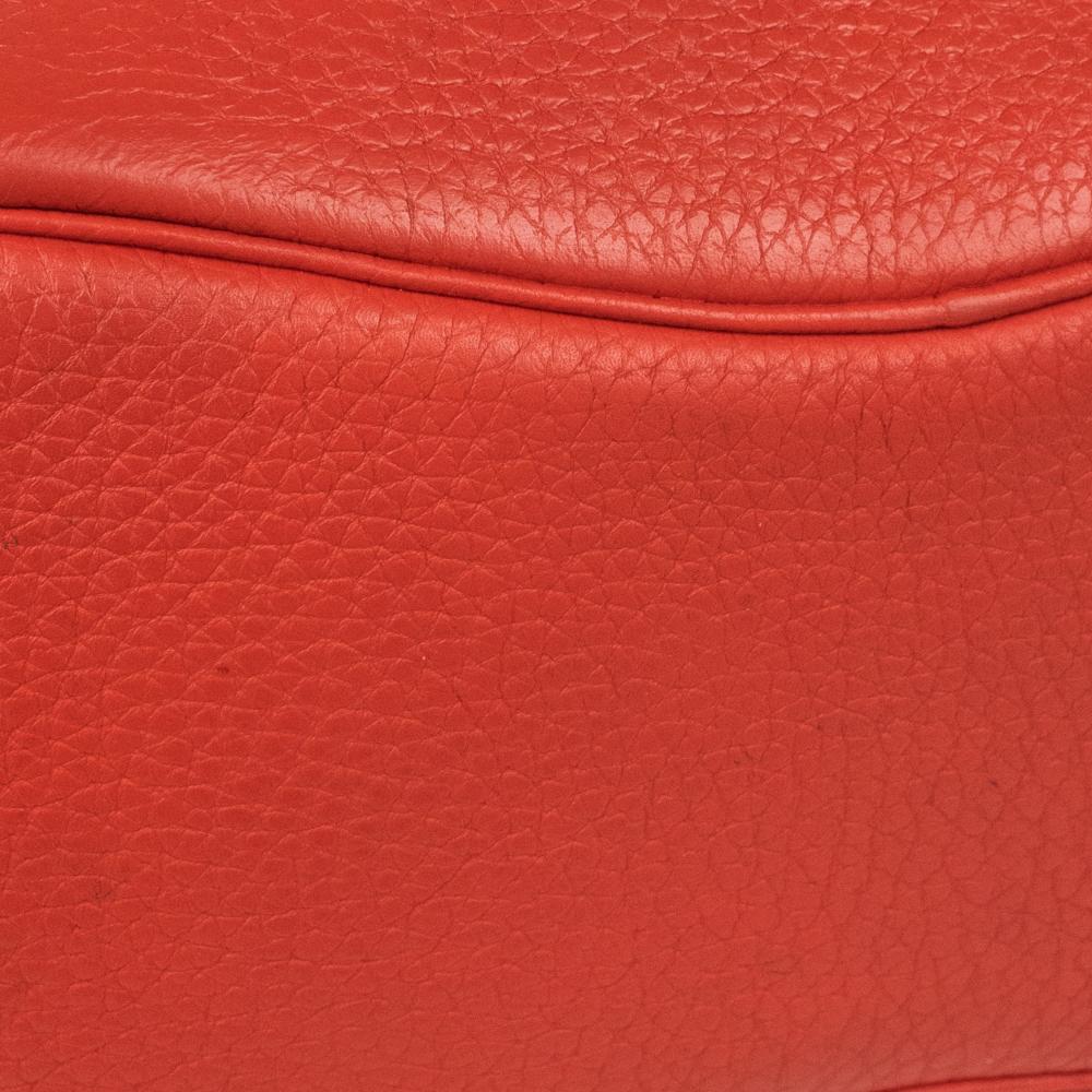 HERMÈS, So Kelly in red leather For Sale 8