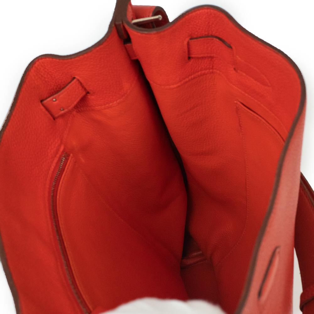 Women's HERMÈS, So Kelly in red leather For Sale
