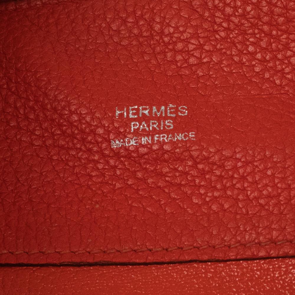 HERMÈS, So Kelly in red leather For Sale 2