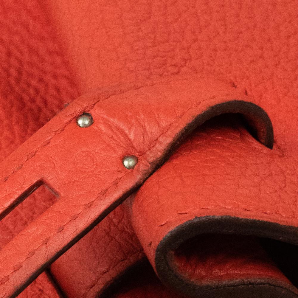 HERMÈS, So Kelly in red leather For Sale 3