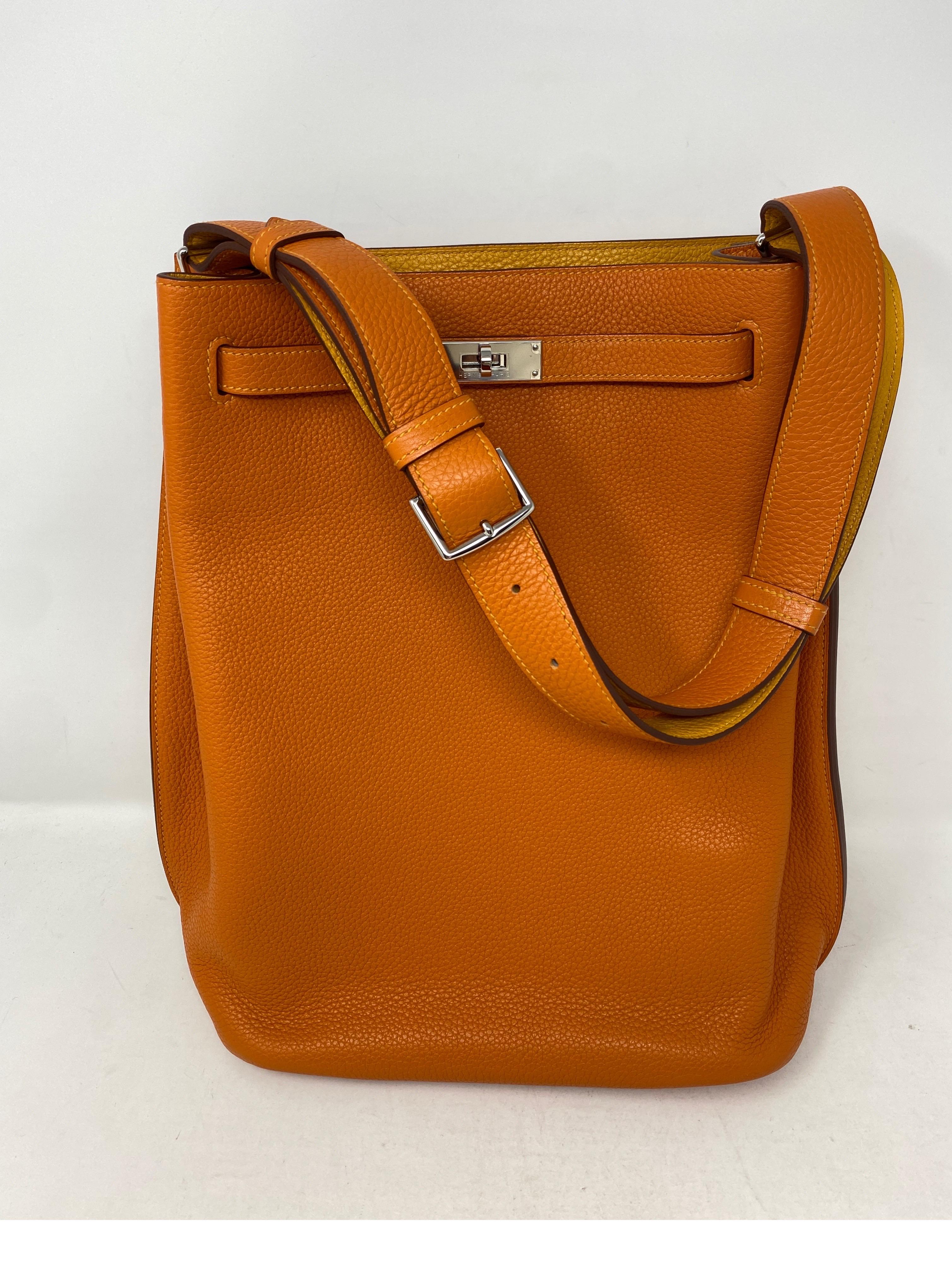 Hermes So Kelly Orange Candy Bag  10