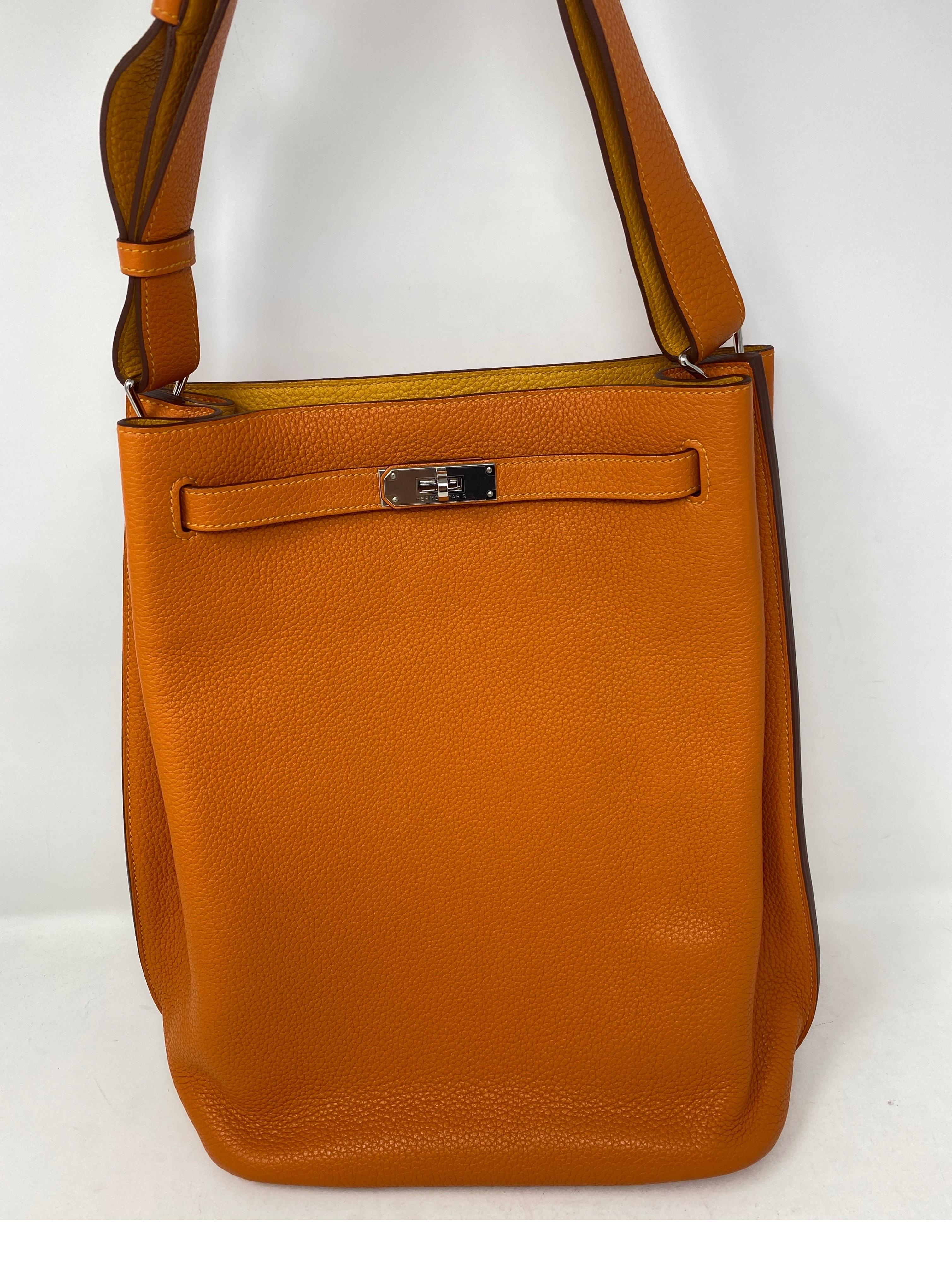 Hermes So Kelly Orange Candy Tasche 14