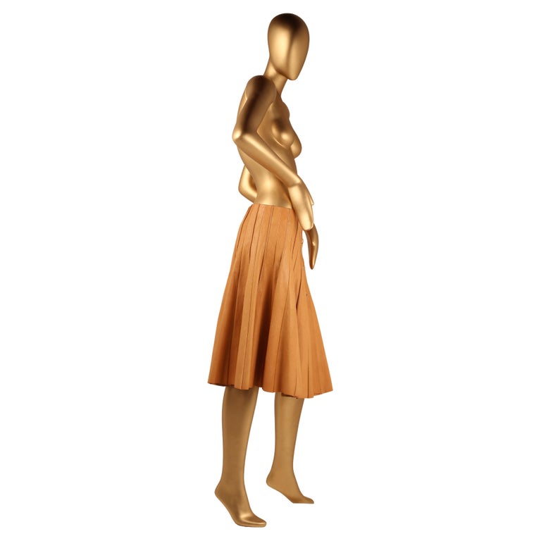 Jupe Plissée Hermès Era Gaultier - Taille M - Occasion Très Bon état - Rare Et Vintage