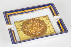 Hermès Soleil Blue Porcelain Ashtray