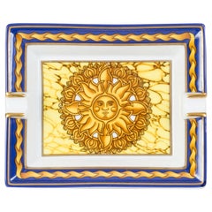 Hermès Soleil Blue Porcelain Ashtray 