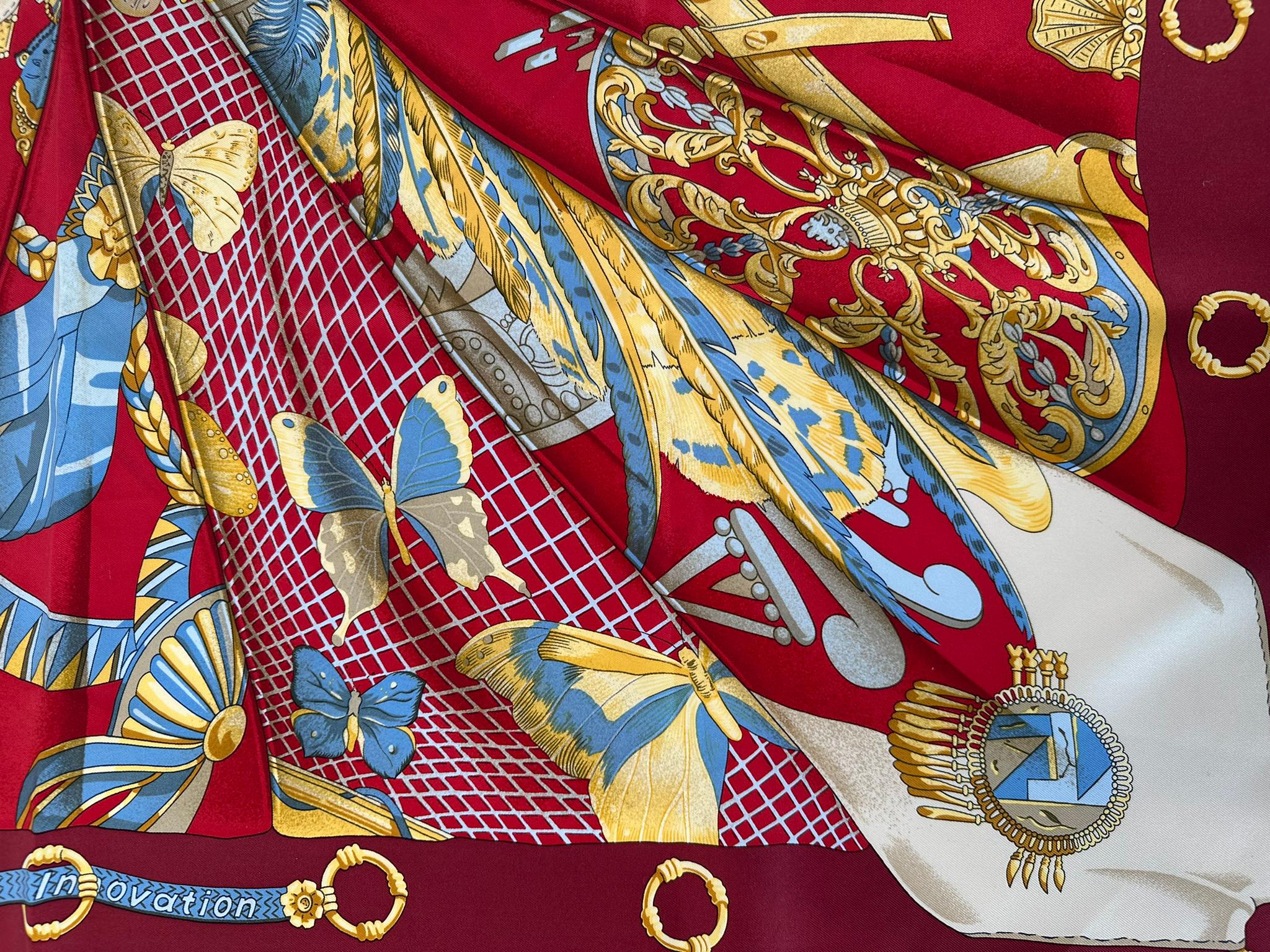 HERMES Soleil de Soie Silk Twill Scarf Designed by Cathy Latham 36