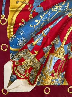 HERMES Soleil de Soie Silk Twill Scarf Designed by Cathy Latham 36" x 36"