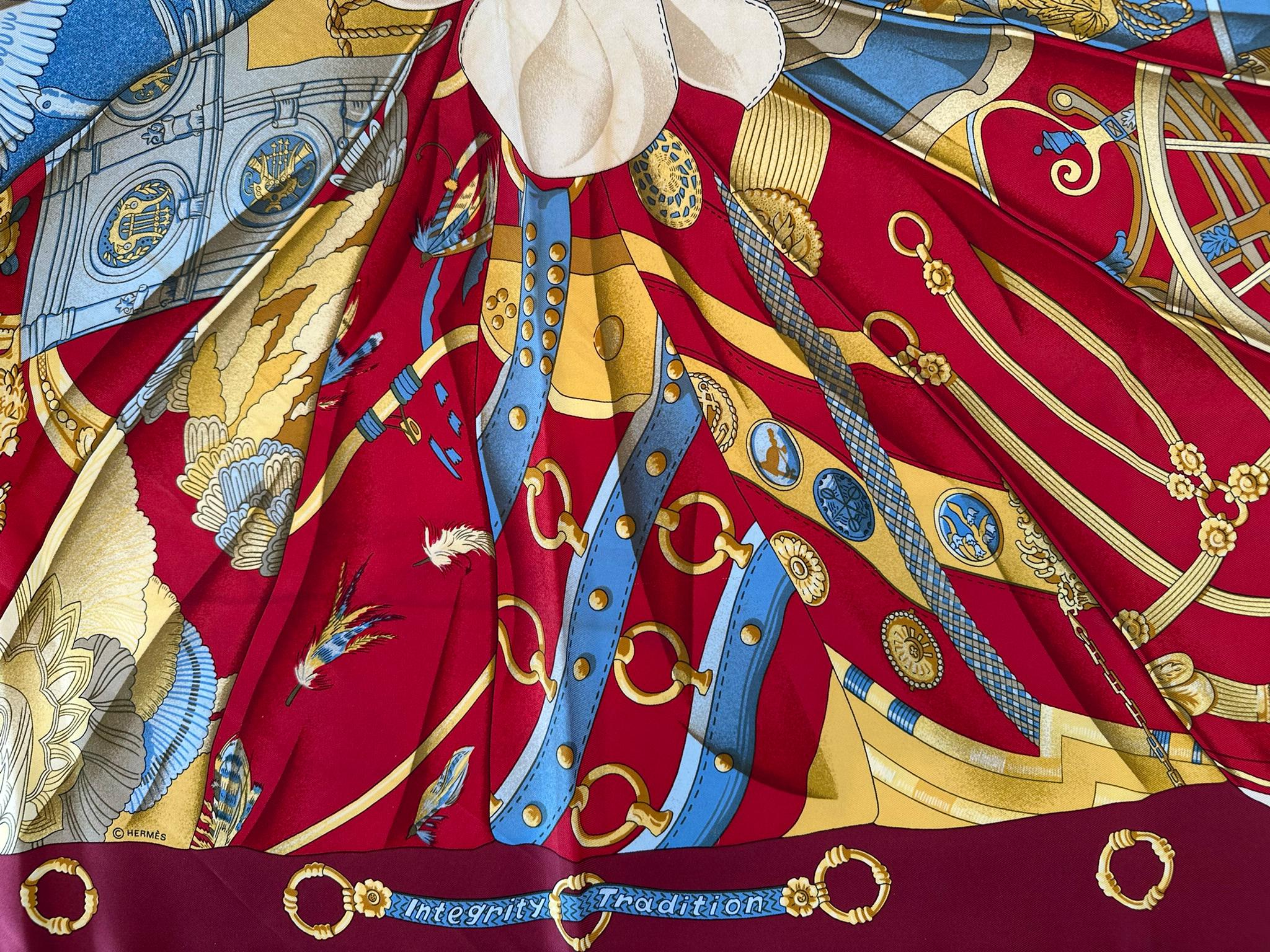HERMES Soleil de Soie Silk Twill Scarf Designed by Cathy Latham 36