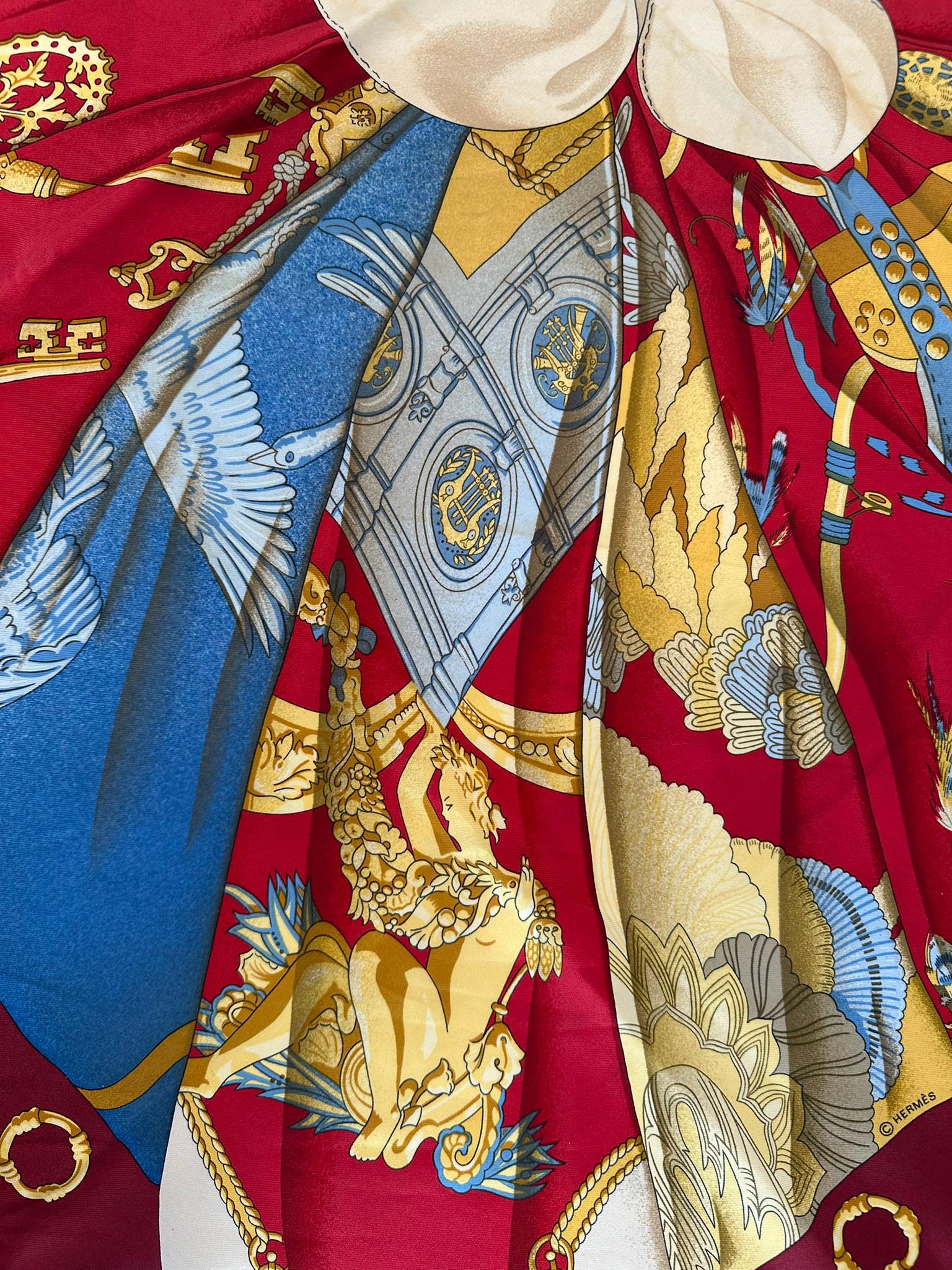 HERMES Soleil de Soie Silk Twill Scarf Designed by Cathy Latham 36
