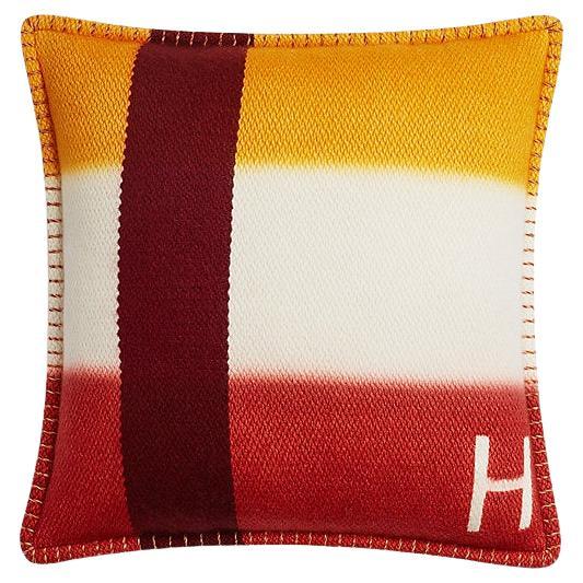 Hermes Soleil/Terracotta H Dye pillow