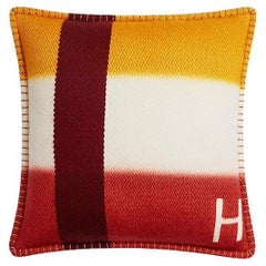 Hermes Soleil/Terracotta H Dye pillow