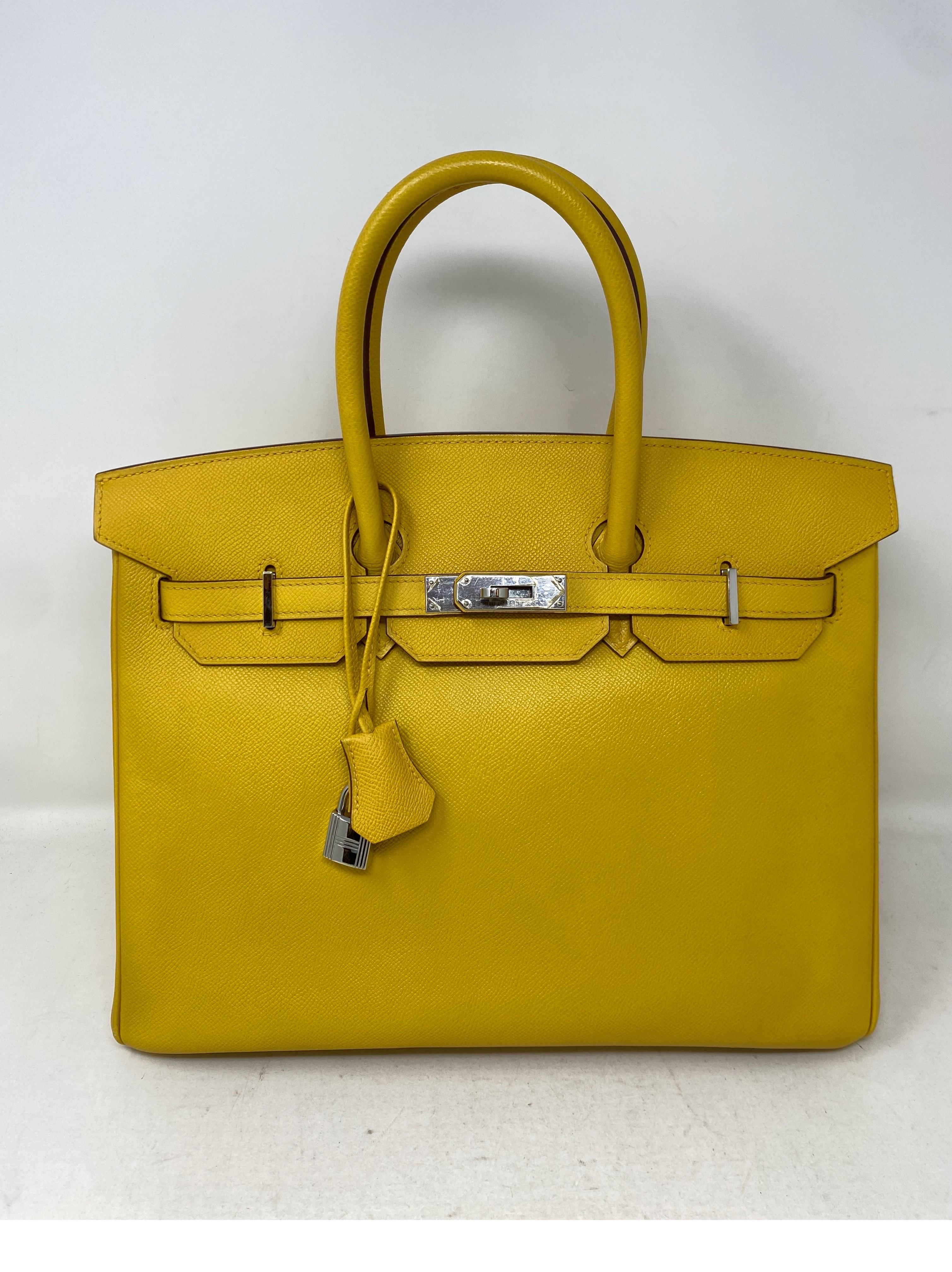 Hermes Soleil Yellow Birkin 35 Bag 12