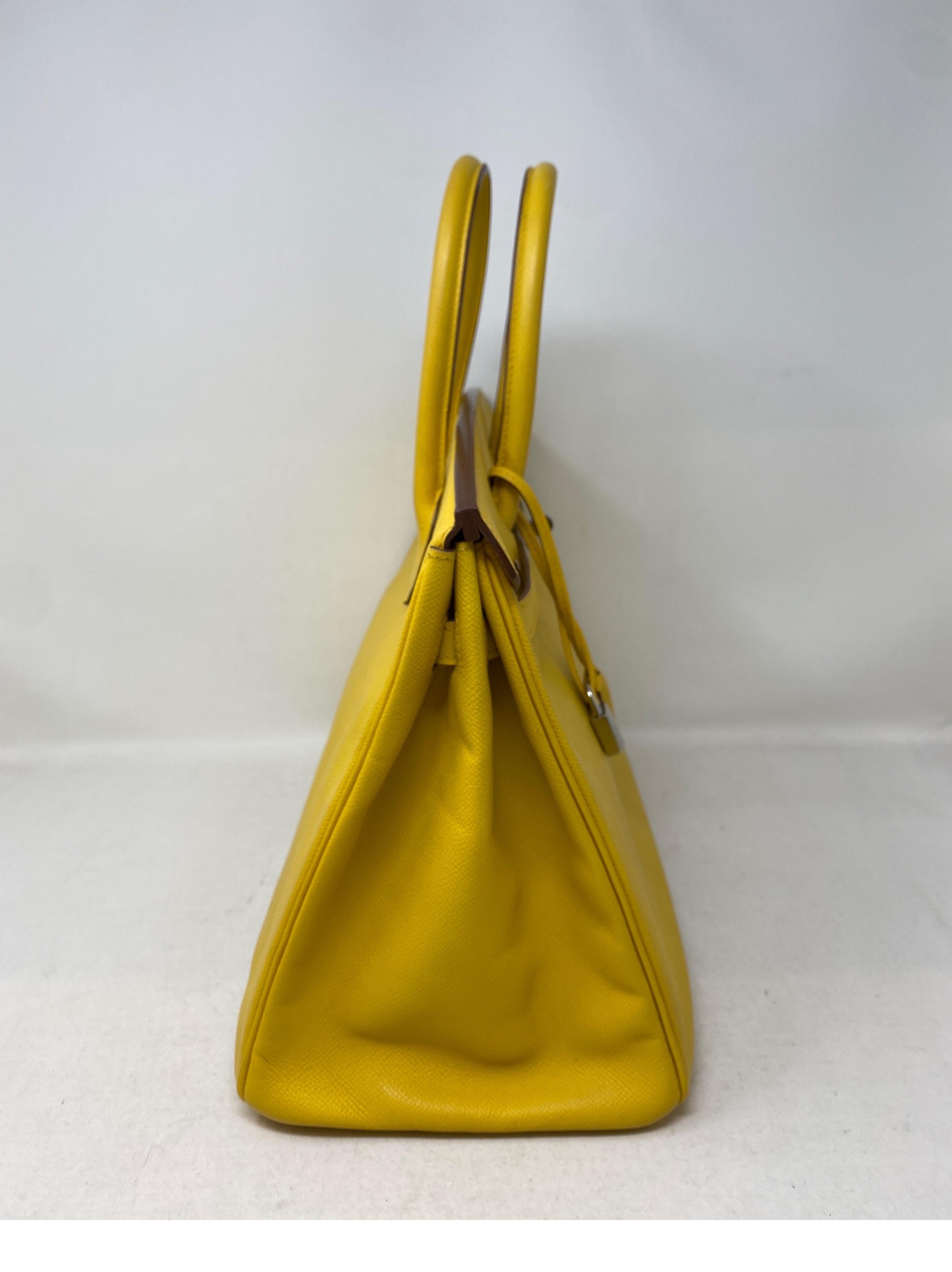 Hermes Soleil Yellow Birkin 35 Bag In Good Condition In Athens, GA