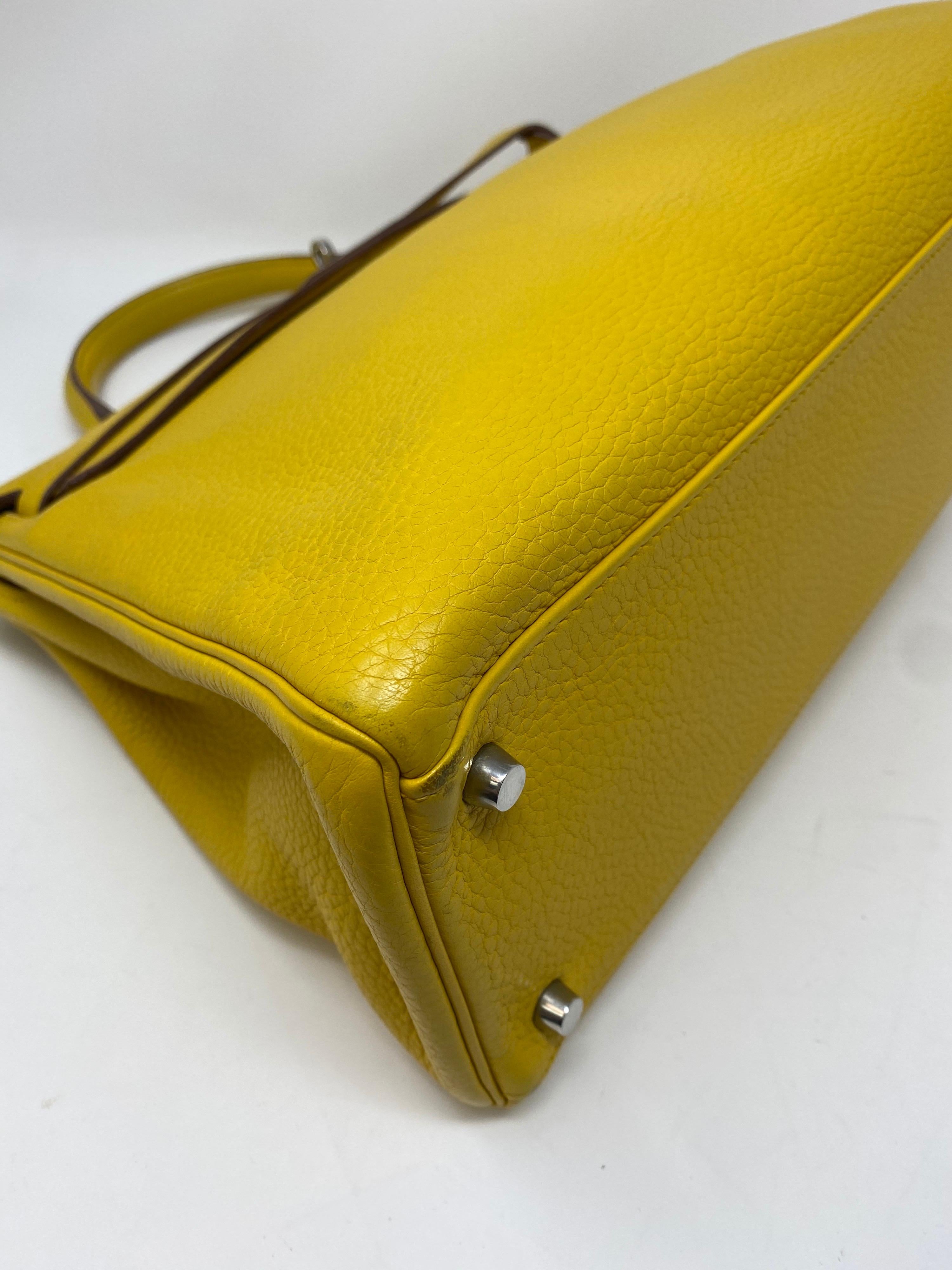 Hermes Soleil Yellow Kelly Bag  6