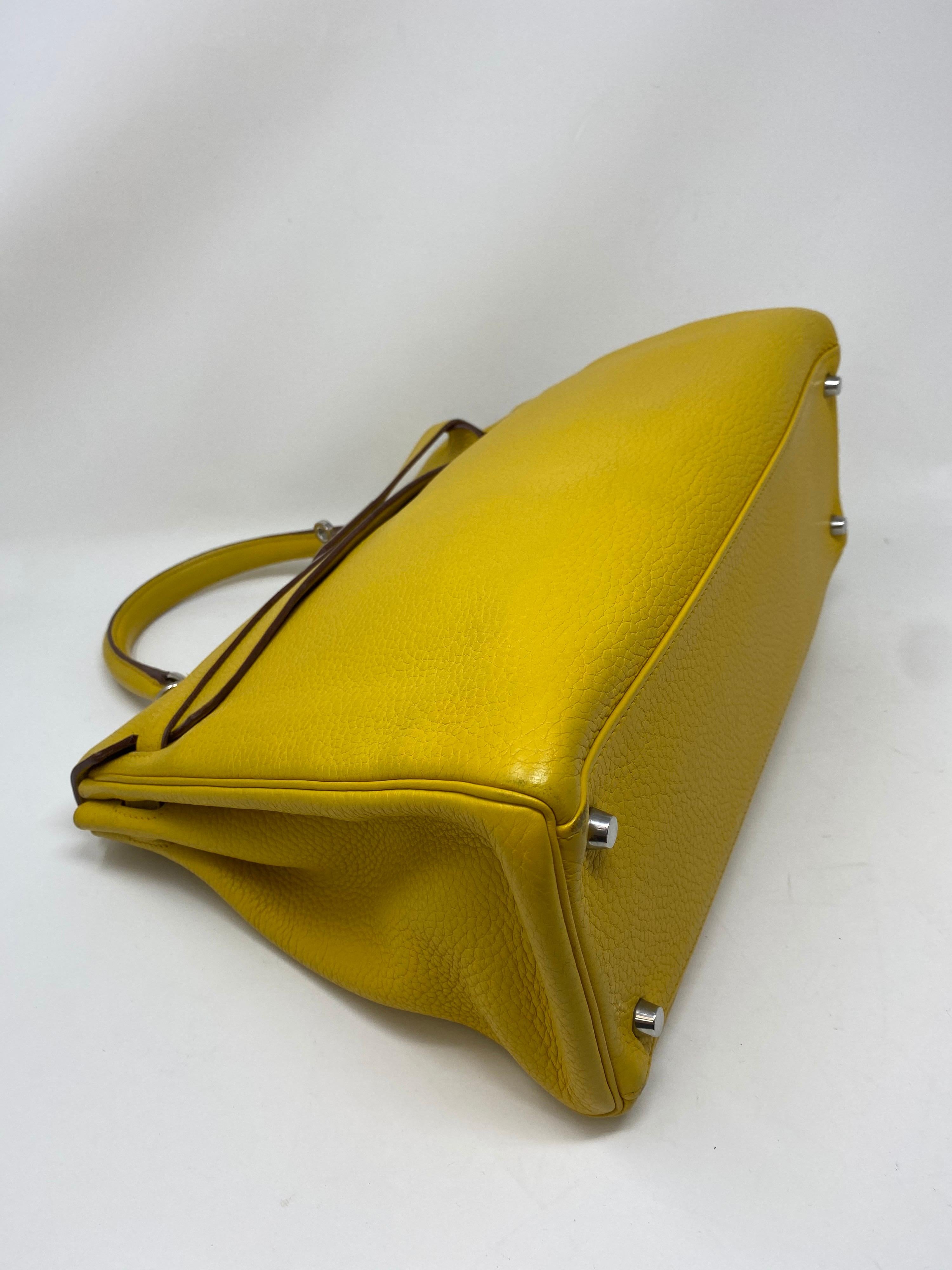 Hermes Soleil Yellow Kelly Bag  7