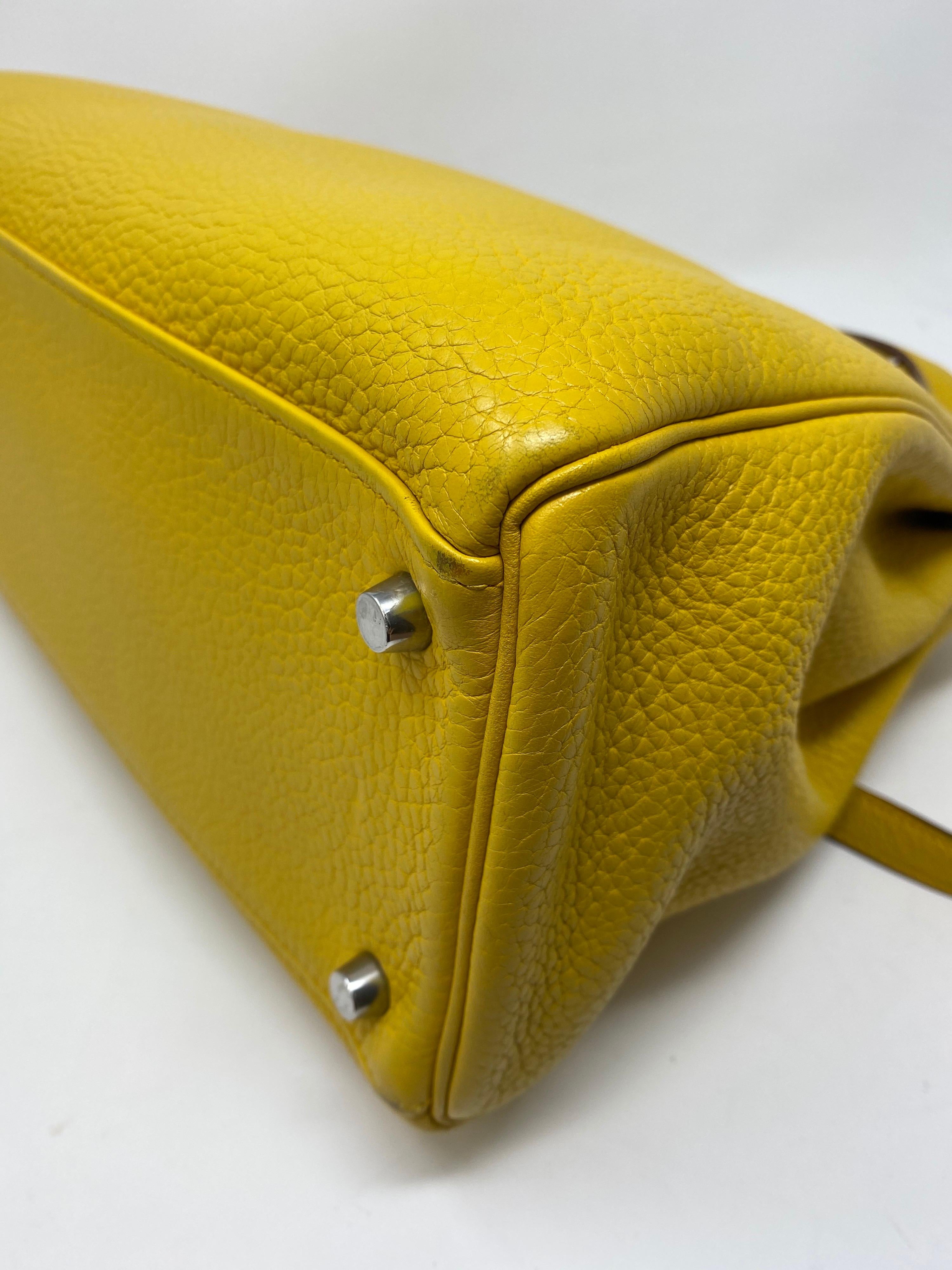 Hermes Soleil Yellow Kelly Bag  8