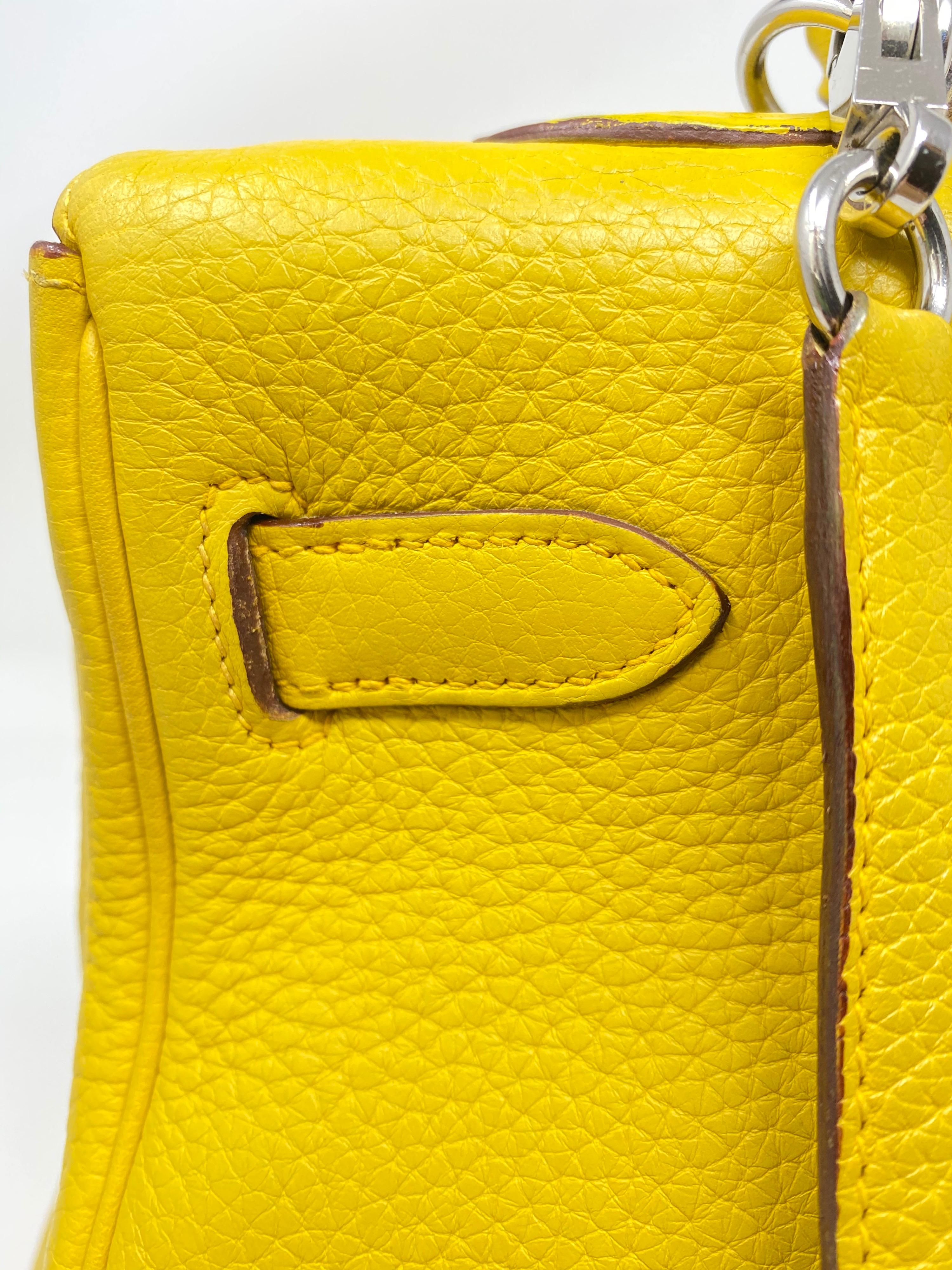 Hermes Soleil Yellow Kelly Bag  10