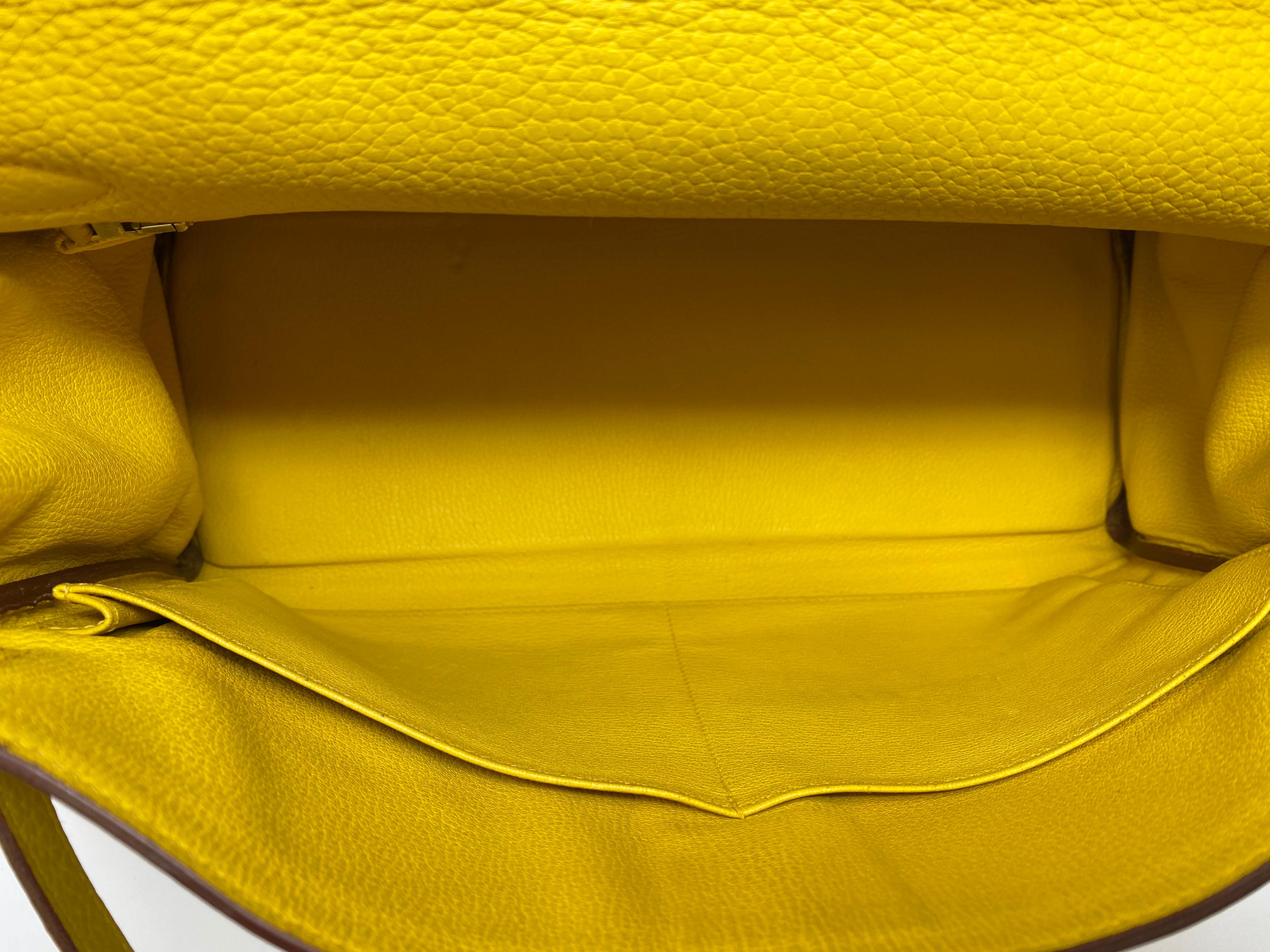 Hermes Soleil Yellow Kelly Bag  13