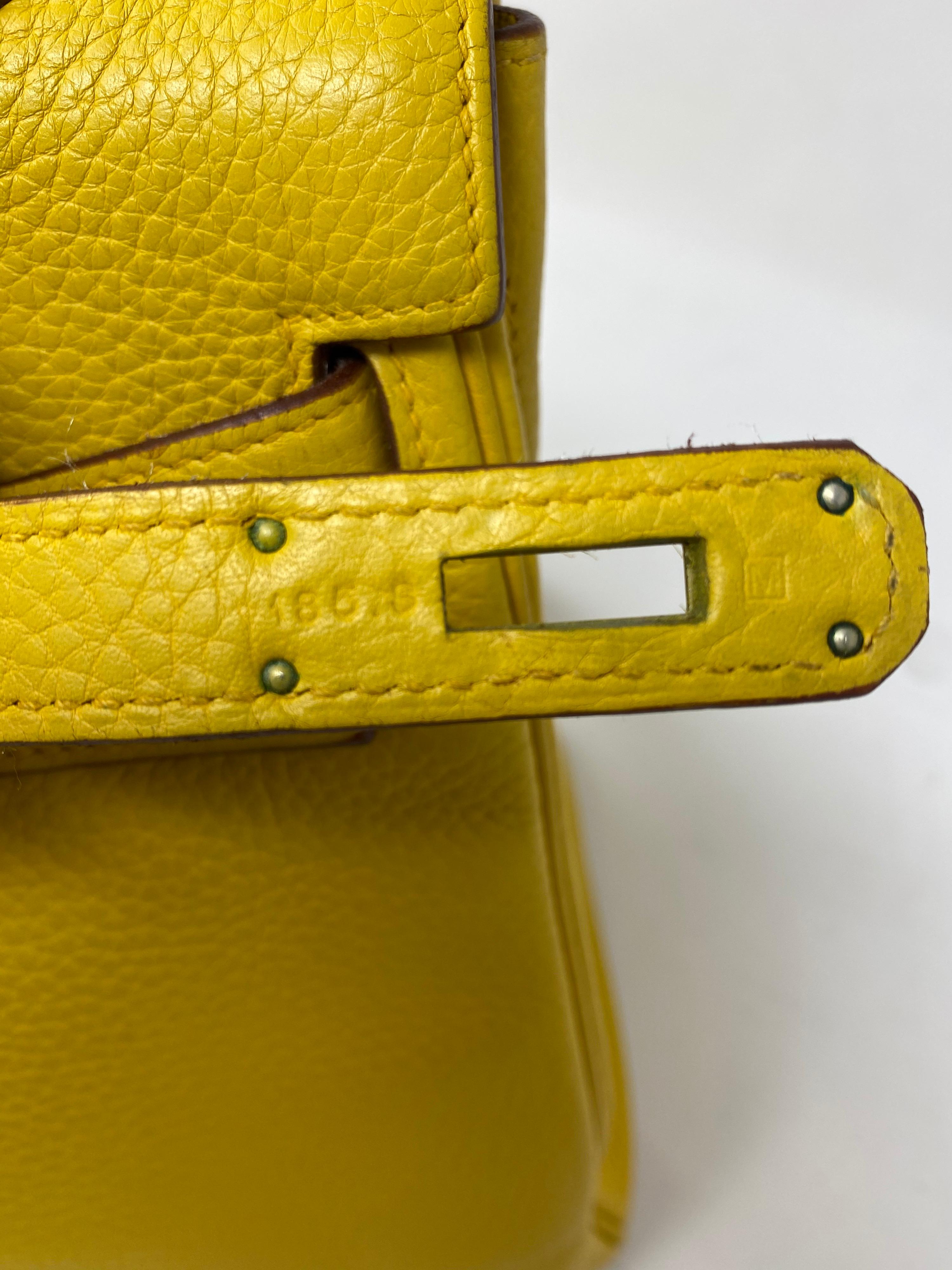 Women's or Men's Hermes Soleil Yellow Kelly Bag 
