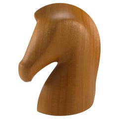 Hermès solid natural mahogany  Samarcande paperweight