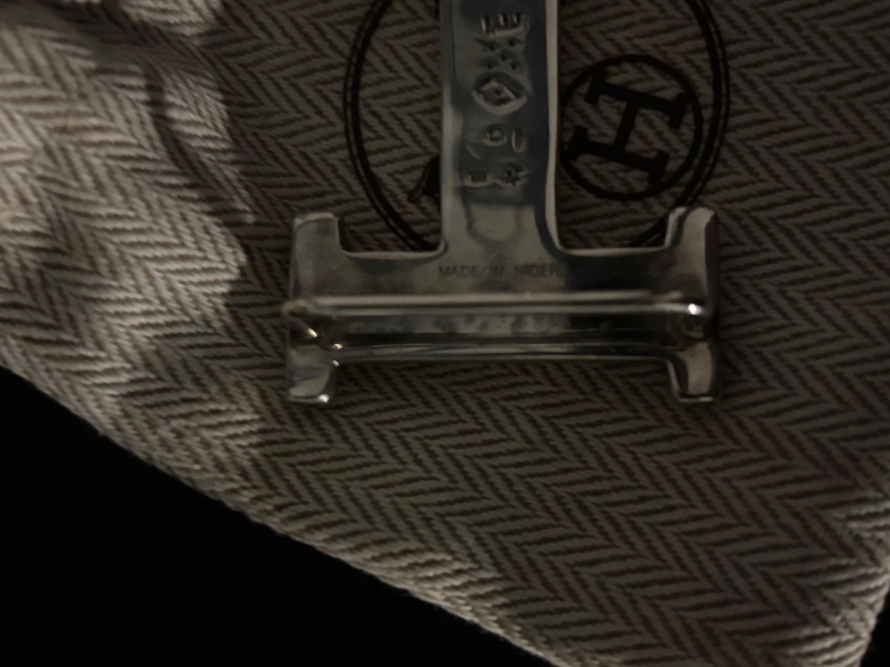 Fibbia per cintura Touareg di Hermes in argento massiccio lavorato a mano In condizioni ottime in vendita a Glasgow, GB