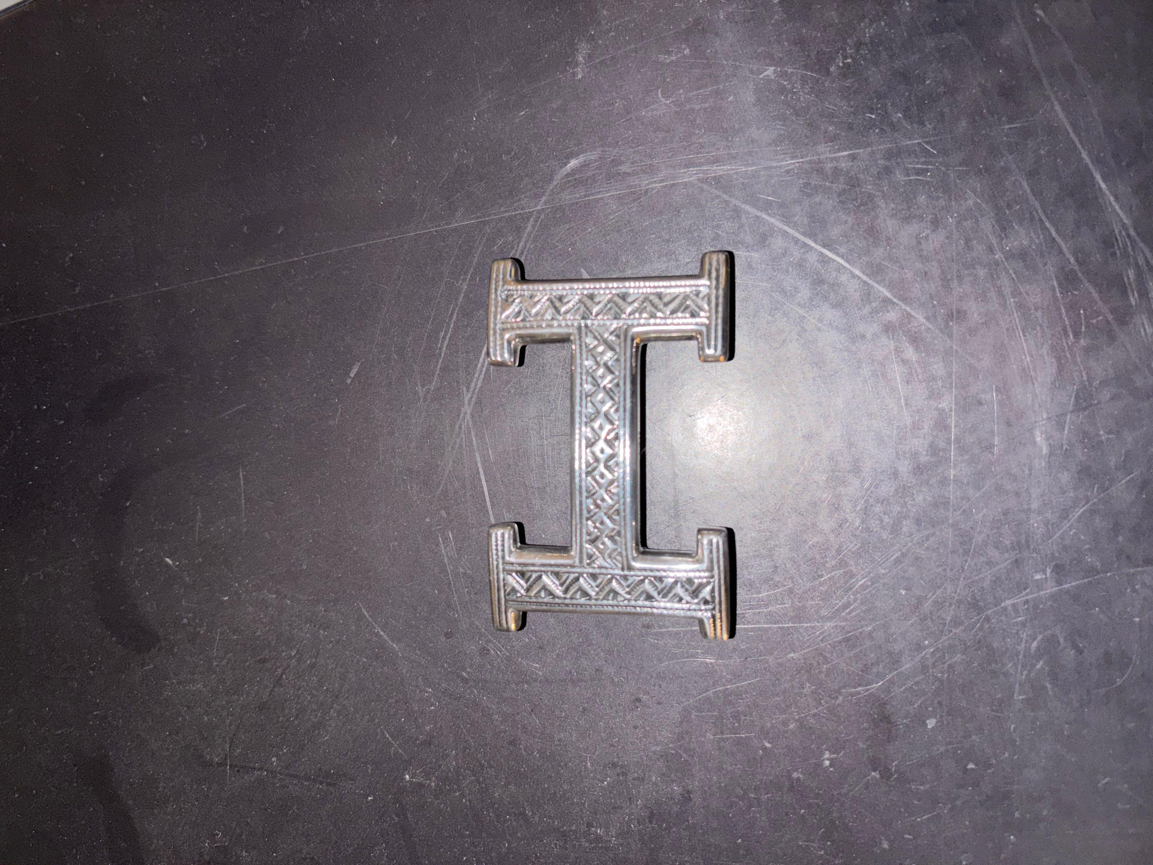 Fibbia per cintura Touareg di Hermes in argento massiccio lavorato a mano in vendita 1