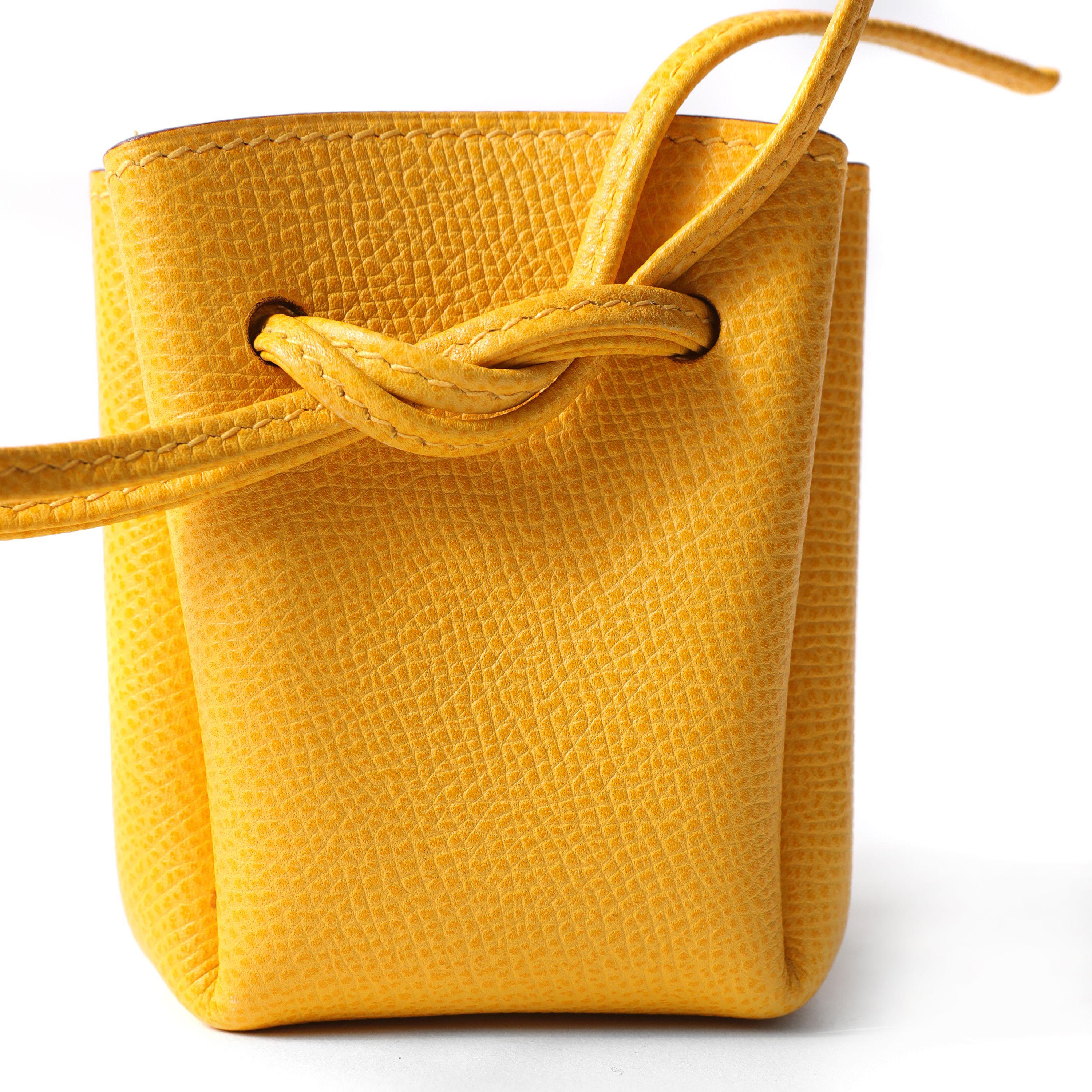 Hermès Soufre Yellow Epsom Birkin Pouch For Sale 2