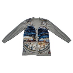 Hermès Sous le Cèdre Rybaltchenko Wool and Silk Vest Sweater Size S/M