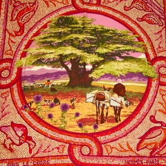Hermes "Sous le Cedre" Silk and Cashmere Large Scarf by Dimitri Rybaltchenko
