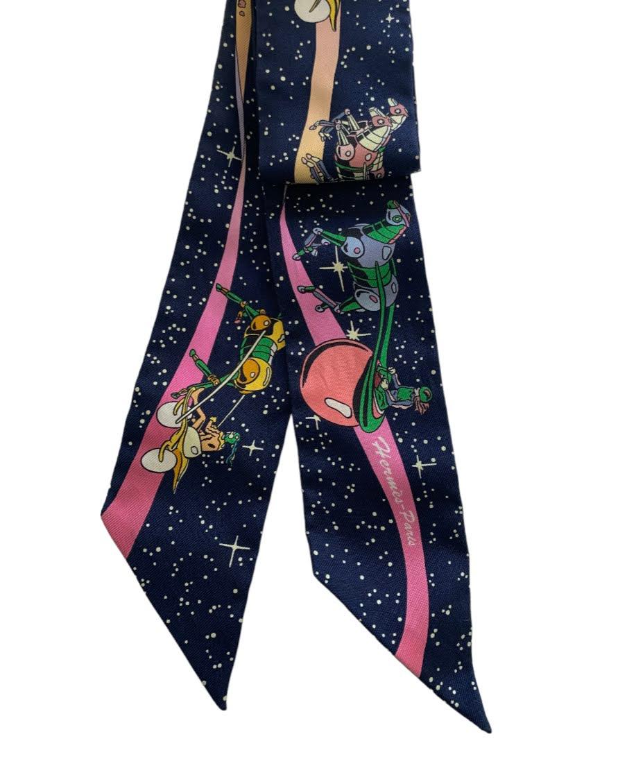 Black Hermes Space Derby Twilly in Dark Blue